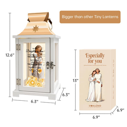 Daughter in Law Mothers Day Lantern Gift from Mother in Law to My Daughter in Law Figure Lantern Surprise, Christmas, Birthday Gift for Daughter in Law