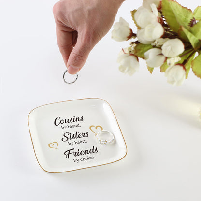 Ring Dish Jewelry Tray for Friend Mom Sister Maid of Honor,Birthday Mother's Day Christmas Gifts