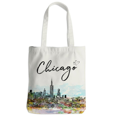 Watercolor New York Paris Chicago Nashville Italy California Lover Gifts Tote Bag Beach Bag Travel Souvenir Gift