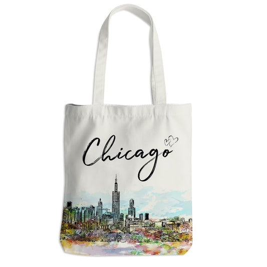 Watercolor New York Paris Chicago Nashville Italy California Lover Gifts Tote Bag Beach Bag Travel Souvenir Gift