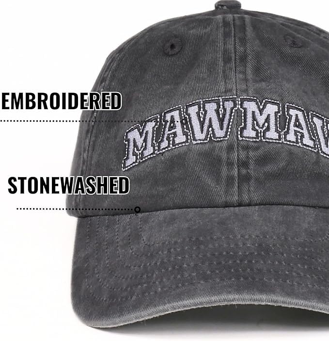 InnoBeta Mawmaw Gifts Cap for Grandma, Funny Adjustable Embroidered Hat for Birthday, Mother’s Day