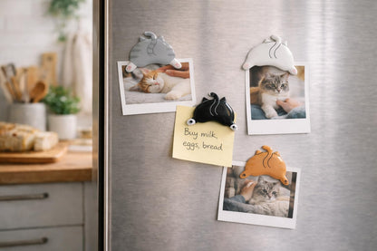 Pearhead Cat Bum Kitchen Magnets, Pet Themed Refrigerator Magnets, Funny Novelty Gift for Cat Lovers and Pet Parents, Ideal Decor for Home, School Locker and Office Whiteboard, Set of 4