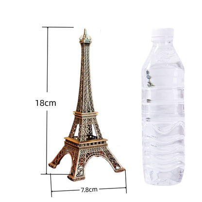 Chinshwehaw Eiffel Tower Statue Decor 7 Inch Alloy Metal Collectible Figurine Replica Souvenir Room French Eiffel Tower Party Decoration Table Stand Holder Gift for Cake Topper