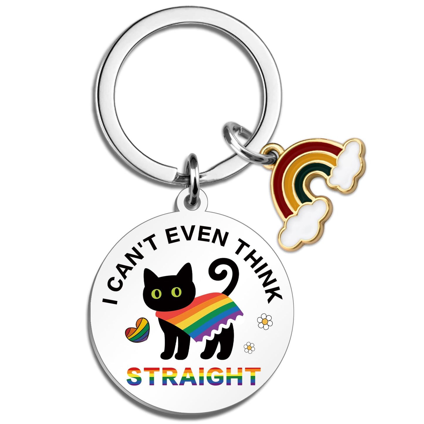 Lesbian Gifts Lesbian Stuff Lgbtq Gifts Gay Keychain Funny Black Cat Keychain Gay Accessories for Men Women Couples Anniversary Valentines Day Pride Keychains