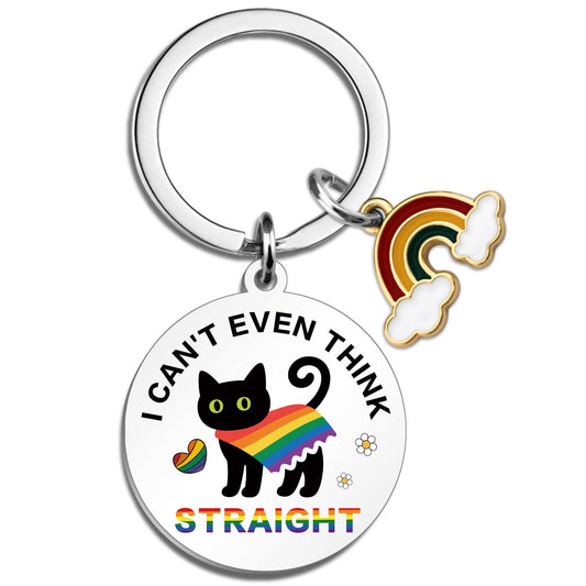 Lesbian Gifts Lesbian Stuff Lgbtq Gifts Gay Keychain Funny Black Cat Keychain Gay Accessories for Men Women Couples Anniversary Valentines Day Pride Keychains