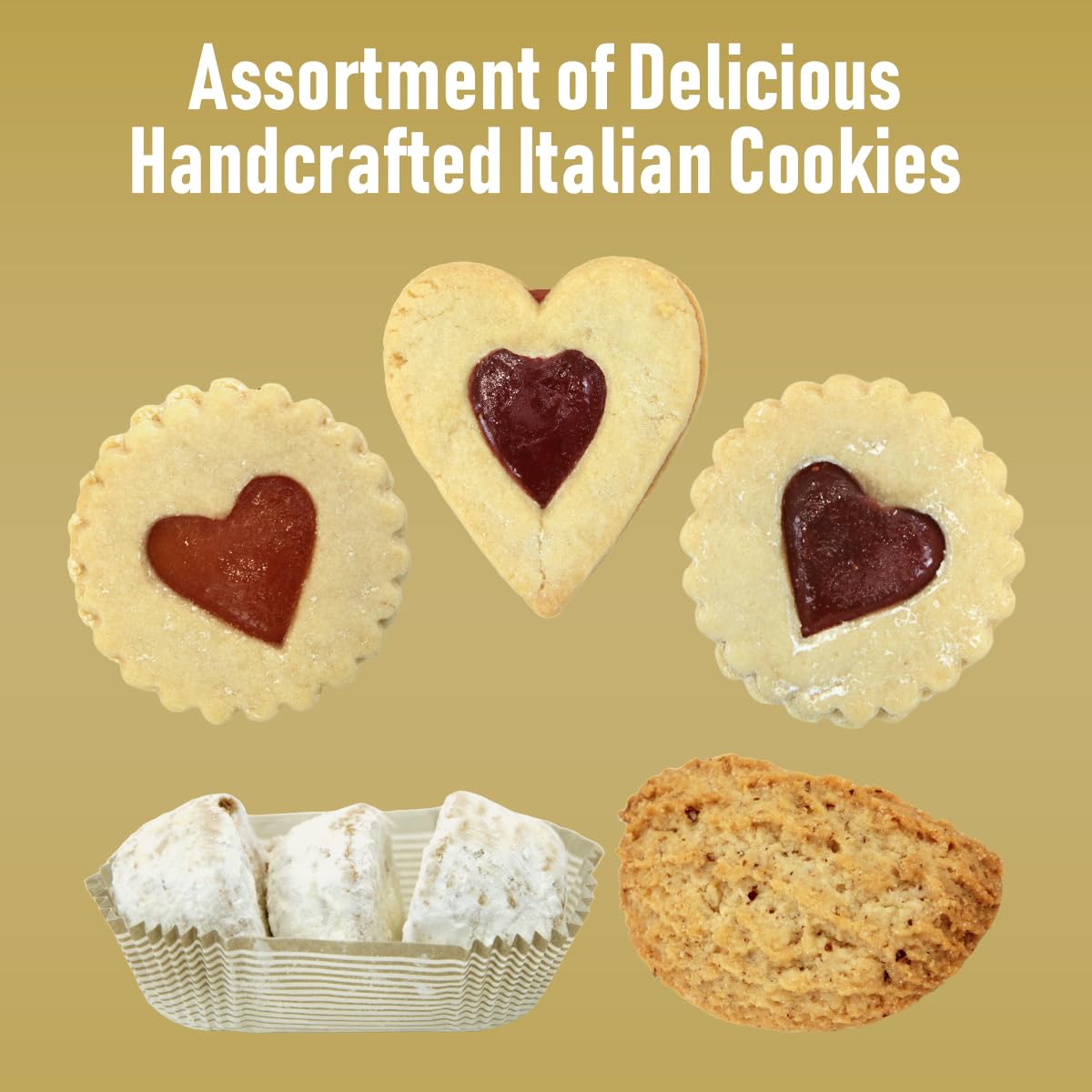Assorted Italian Cookies Gift Box, Over 30 Individually Wrapped Traditional Gourmet Cookies - 2Lb Square Tin with Authentic Premium Pastries for Holiday Gifting, Coffee Pairing, and Celebrations