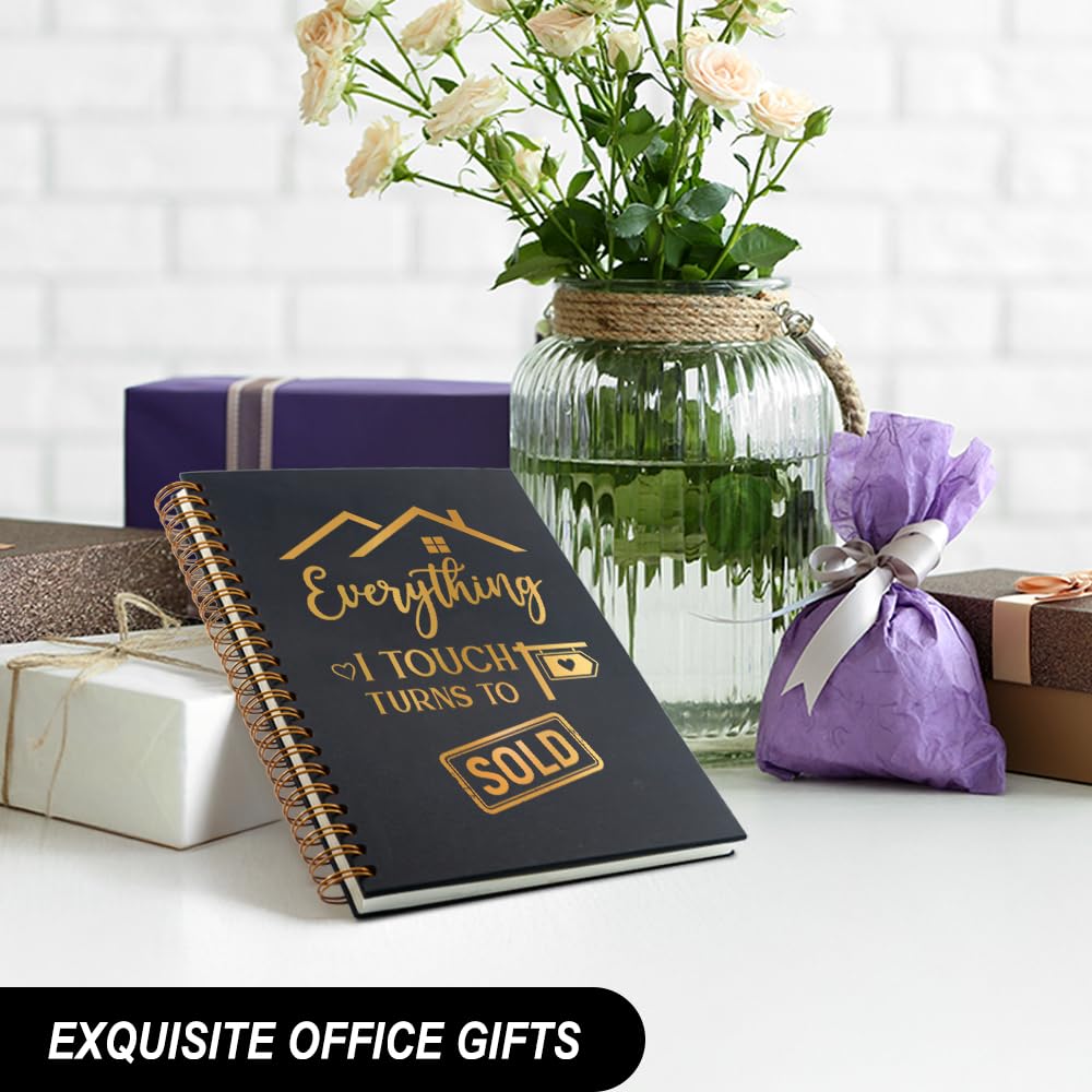 Everything I Touch Truns to Sold 160 Pages Blank Spiral Notebook, Funny Real Estate Agent Gifts for Salesman, Realtor Gifts for Sales Reps Realtor, Closing Gifts Thank You Gifts for Realtor
