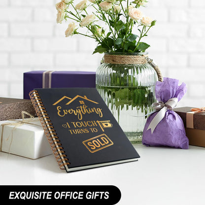Everything I Touch Truns to Sold 160 Pages Blank Spiral Notebook, Funny Real Estate Agent Gifts for Salesman, Realtor Gifts for Sales Reps Realtor, Closing Gifts Thank You Gifts for Realtor