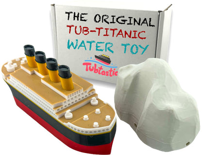 Titanic Toy Gift Set – 6” Floating RMS Titanic with Iceberg | Bath & Pool Toy | Original Tubtastic Design