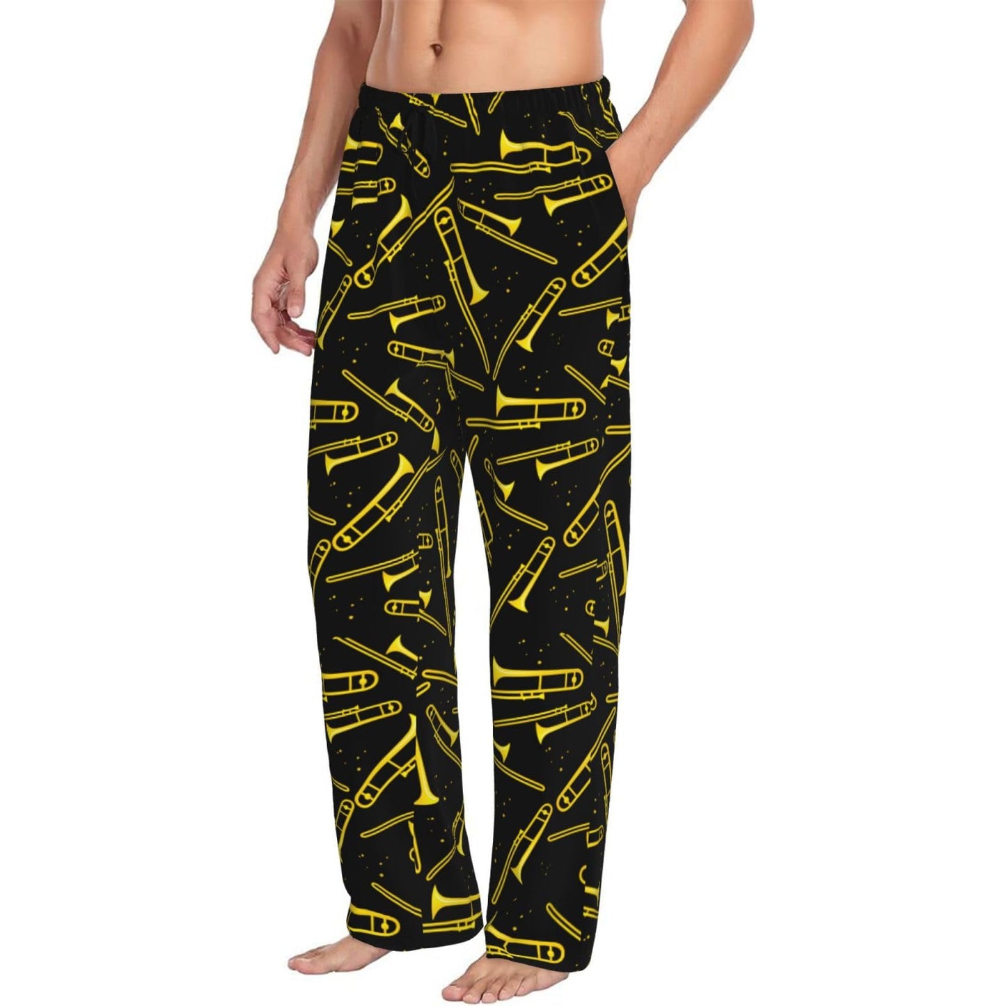 Smiley Face Men'S Pajama Pants Soft Sleep Lounge Pants Pjs Bottoms With Pockets
