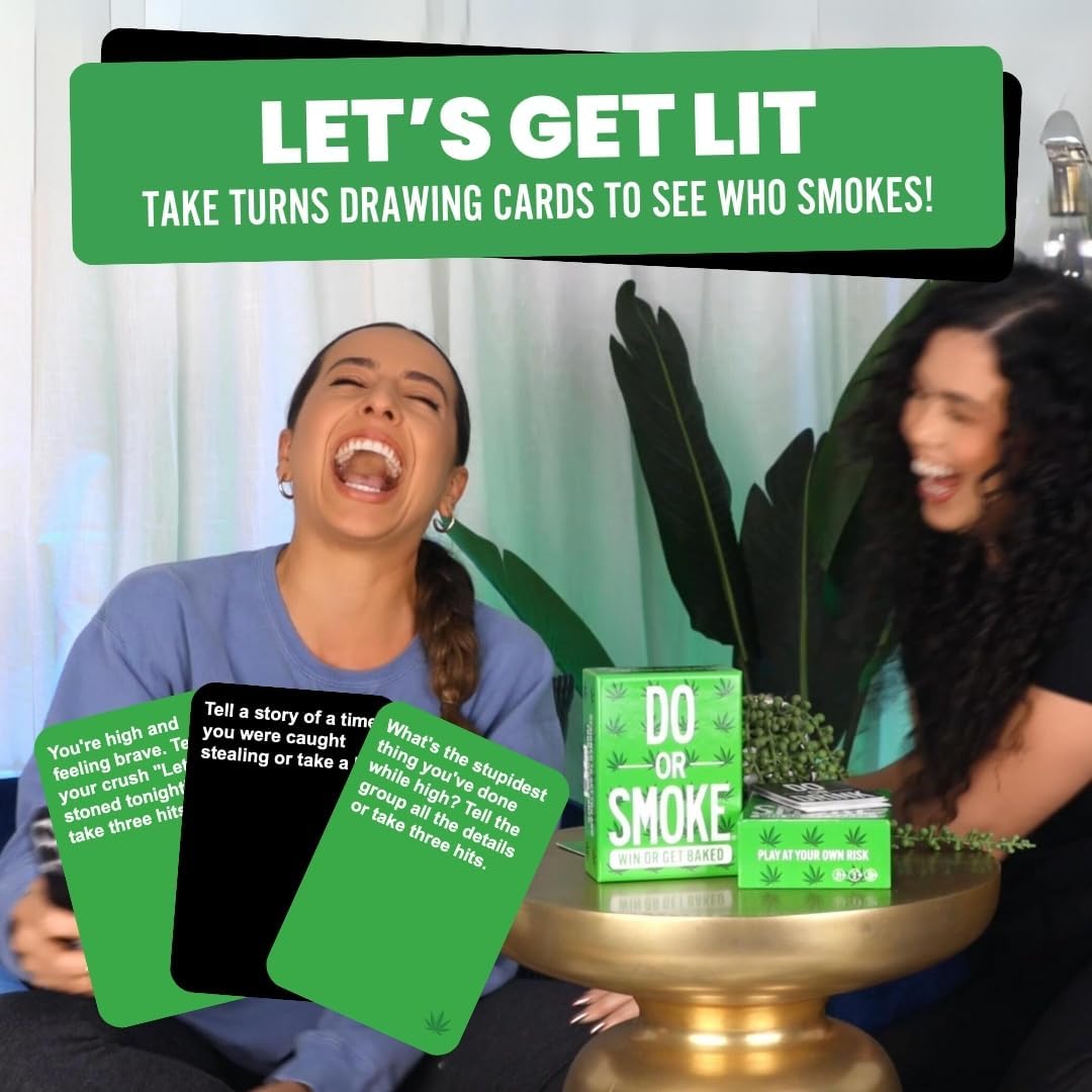 Do or Smoke Party Game for Adults - 250 Challenge Cards, Easy to Play, Great Stoner Gift