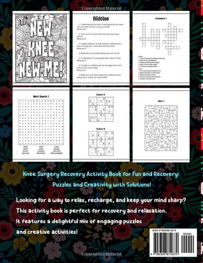 Knee Surgery Recovery Activity Book: An Entertaining Recovery Gift for Knee Replacement Surgery with Fun Puzzles and Activities