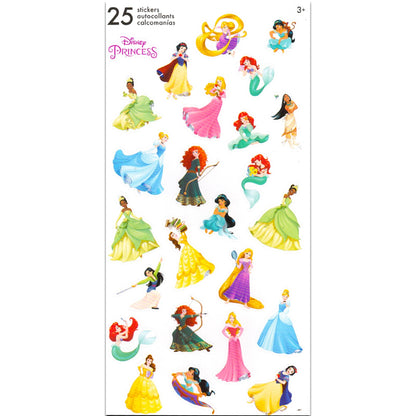 Disney Princess Tote Bag Set - Bundle of 2 Large and 1 Mini Reusable Princess Grocery Bags with Disney Princess Stickers | Princess Party Supplies