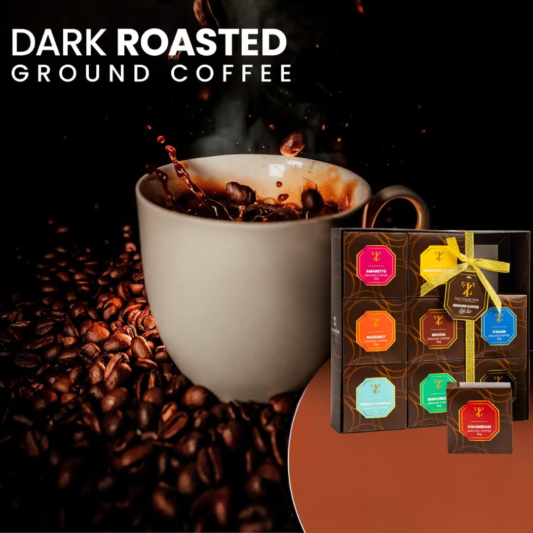 Coffee Gifts - Gourmet Coffee Gift Set |9 Ground Coffee Assortment Gift Set |Coffee Sampler Gift Set, Tasting Kit |Gifts For Coffee Lovers |Ground Coffee Gift Basket |Gifts For Men And Women