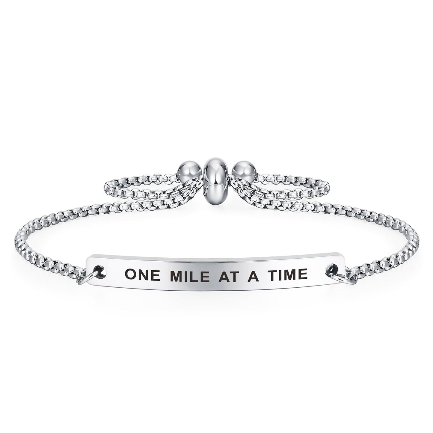 Kisseason Inspirational Mantra Bracelet for Women Girl Jewelry Adjustable Chain Friendship Bangle Bracelet