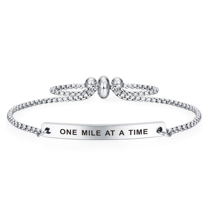 Kisseason Inspirational Mantra Bracelet for Women Girl Jewelry Adjustable Chain Friendship Bangle Bracelet