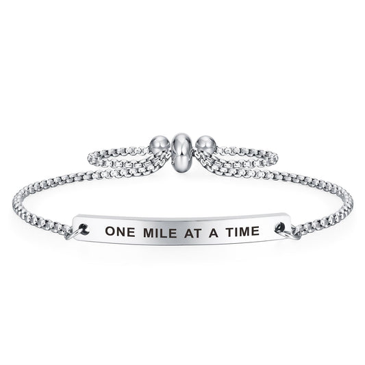 Kisseason Inspirational Mantra Bracelet for Women Girl Jewelry Adjustable Chain Friendship Bangle Bracelet