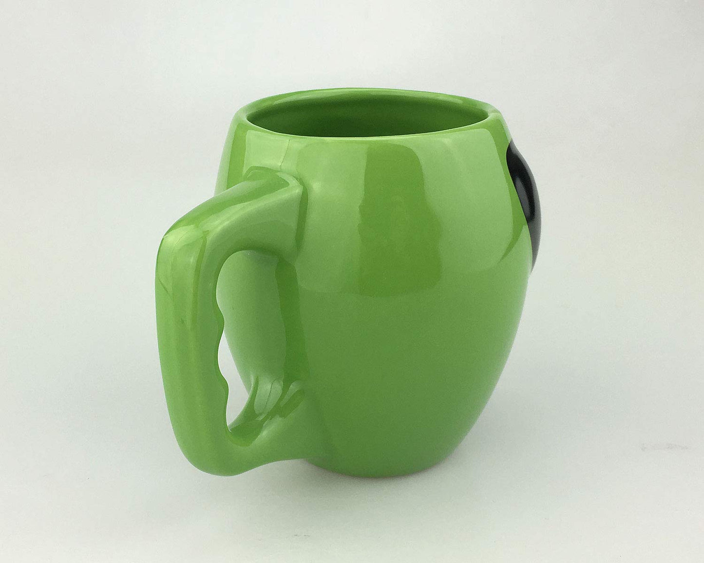 VanEnjoy Bright Green Glazed Ceramic Shape Ceramic Alien Mug Tea Coffee Cup, 3D Space Universe UFO Conspicuous Alien Cup, Gift for kid boy,13 oz(400 ml)