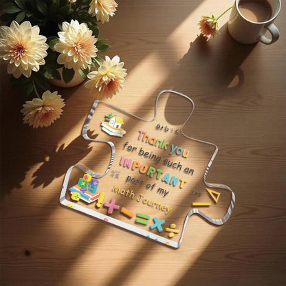 Gifts for Math Teachers - Teacher Appreciation Gifts,Christmas Gift for Teacher,Valentine Day End of The Year Teachers Retirement Gift for Women,Meaningful Acrylic Decor,Office Desk Decor