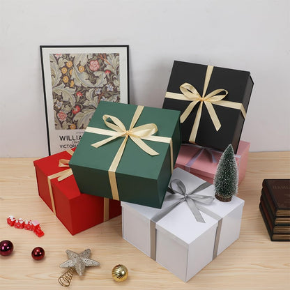 1Pcs Green Extra Large gift box with lids 16.5×13×8 Inches gift boxes for presents,Birthday Box (include Ribbon, Paper Shred Filler Gift Card & Envelopes)