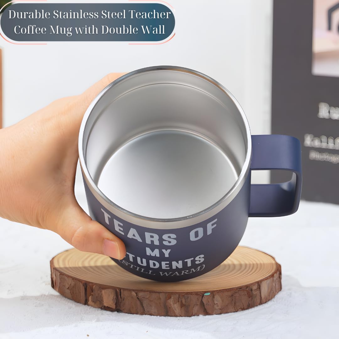 Teacher Appreciation Gifts for Men, Funny Male Teacher Appreciation Gifts, 14oz Coffee Mug Tumbler with Handle, Cool Teacher Gifts for Men for Teacher Appreciation Week Birthday Christmas