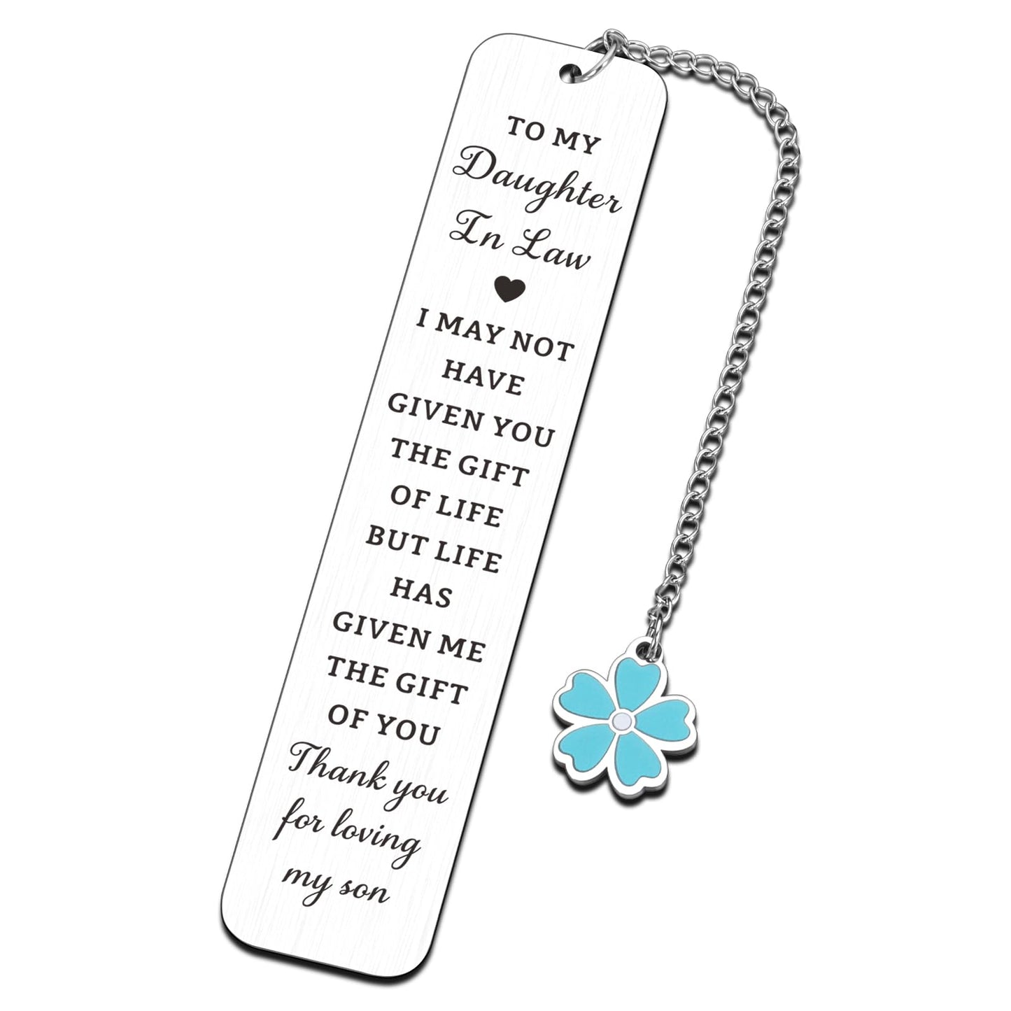 Daughter in Law Gifts from Mother in Law - Mothers Day Gifts for Daughter in Laws Birthday Future Daughters in Laws Gift for Mothers Day Birthday Wedding Anniversary, Bookmark for Book Lover Women