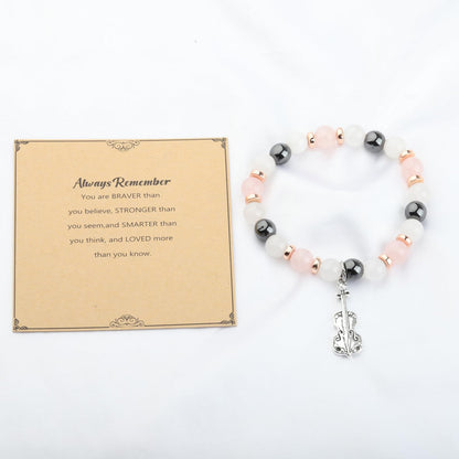 WSNANG Violin Charm Bracelet - Jewelry Gift for Violin Lovers & Music Enthusiasts