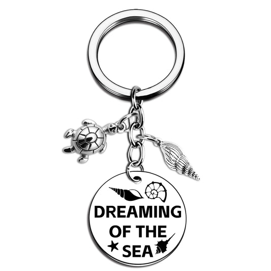 Ikacvb Beach Gifts For Women Friend Unique Ocean Gifts For Beach Lovers Woman Girls Summer Beachy Themed Gift Ideas Conch Turtle Keychain Accessory Birthday Graduation Stuff