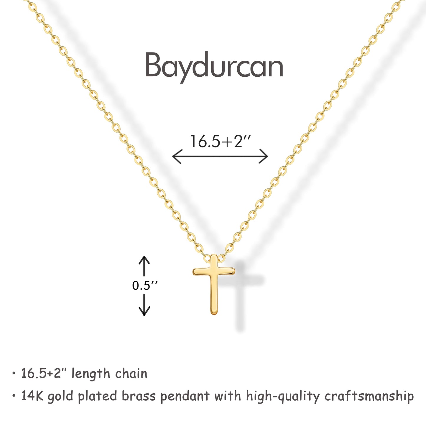 Baydurcan Christian Gifts For Women Dainty Cross Necklace for Mom, Nana, Sister, Friend, Daughter Ideal Cross Gifts for Christmas, Thanksgiving, Birthday, Mother's Day