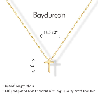 Baydurcan Christian Gifts For Women Dainty Cross Necklace for Mom, Nana, Sister, Friend, Daughter Ideal Cross Gifts for Christmas, Thanksgiving, Birthday, Mother's Day