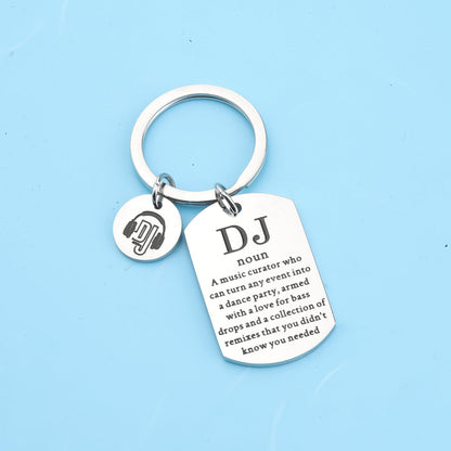 FAADBUK DJ Keychain - Disco DJ Appreciation Gift