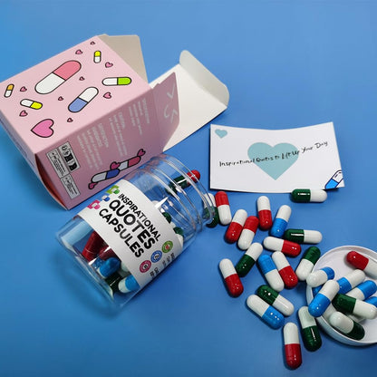 Infmetry Inspirational Quotes In Capsules Gifts For Women Unique Self Care Positive Affirmation Messages Gift For Her (Mixed Color Positive 50pcs)