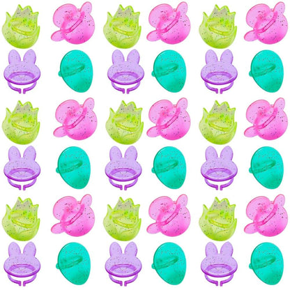 Fun Express Bulk 48 Pieces Easter Glitter Rings