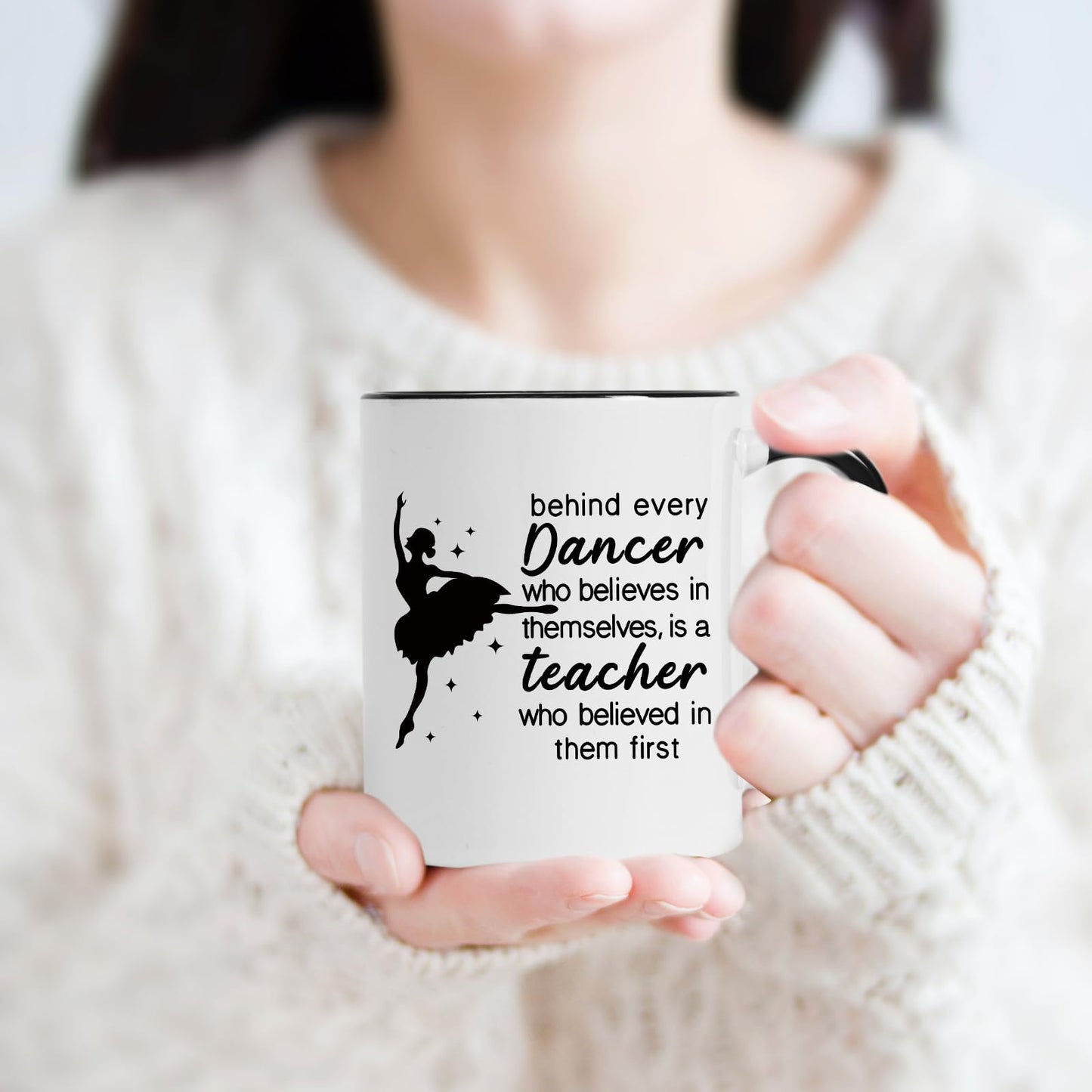 Cabtnca Dance Teacher Gifts, Dance Teacher Mug, Dance Teacher Appreciation Gifts for Women, Gifts for Dance Teacher from Students, Thank You Christmas Gift for Dance Teacher, 11 Oz
