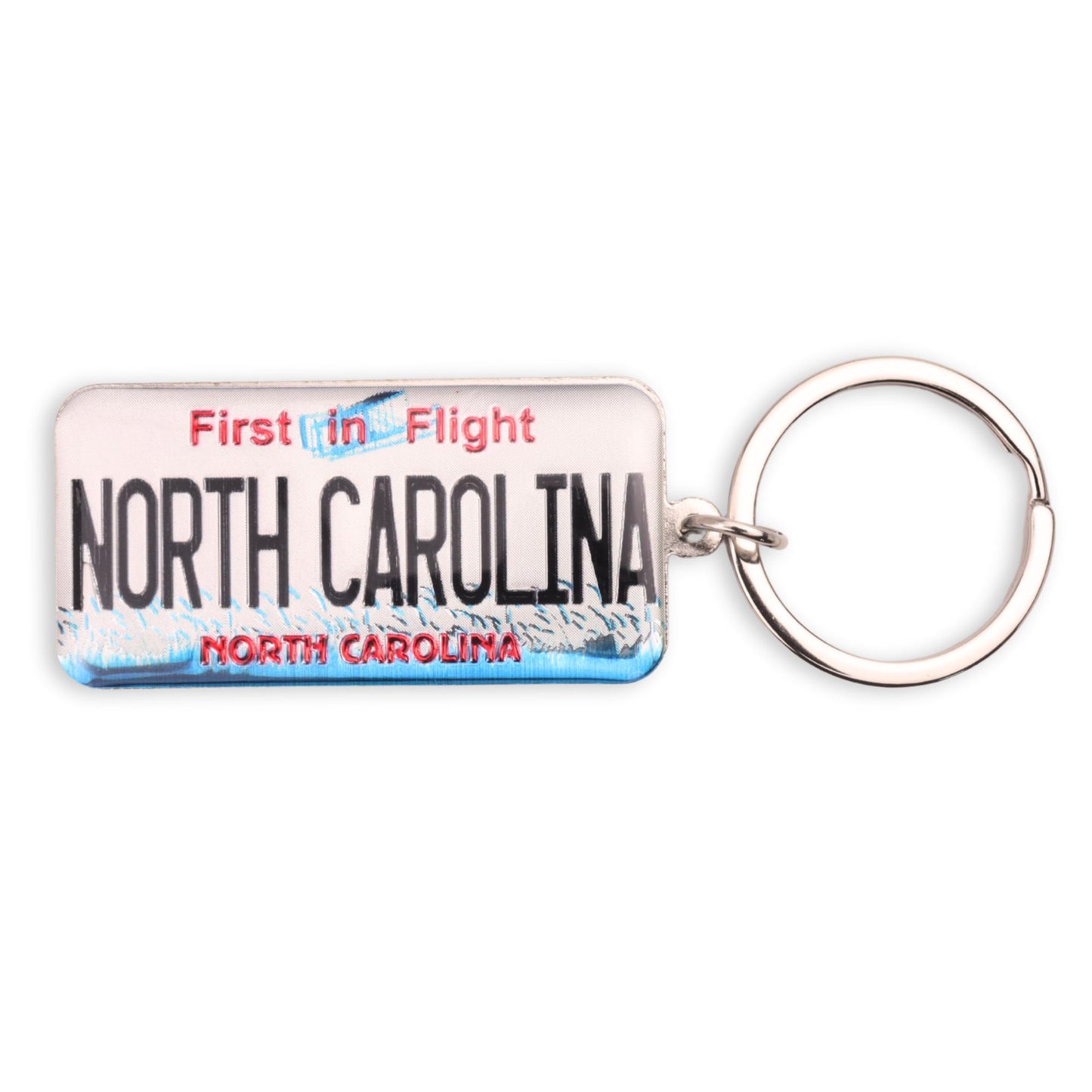 Westmon Works North Carolina Keychain Souvenir First In Flight License Plate Metal Key Ring