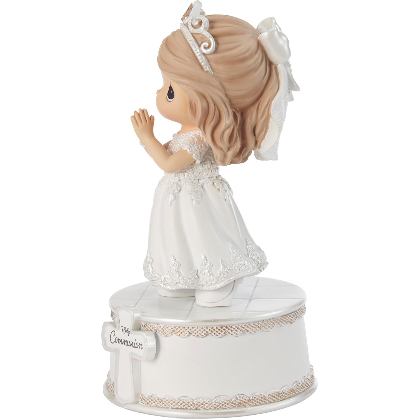 Precious Moments Holy Communion Girl Musical Figurine – Plays “The Lord’s Prayer” – First Communion Gift for Girls, Religious Keepsake for Catholic and Christian Faith