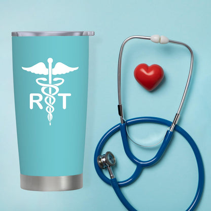Respiratory Therapist Gifts - Appreciation Gifts for Respiratory Therapist - RT Gift for Women - Respiratory Care Week Gift, 20 oz Stainless Steel Tumbler With Lid & Straw