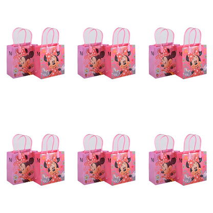 12pc Disney Minnie Mouse Party Loot Bags Birthday Goody Fun Gift Bag Great for Birthday Party