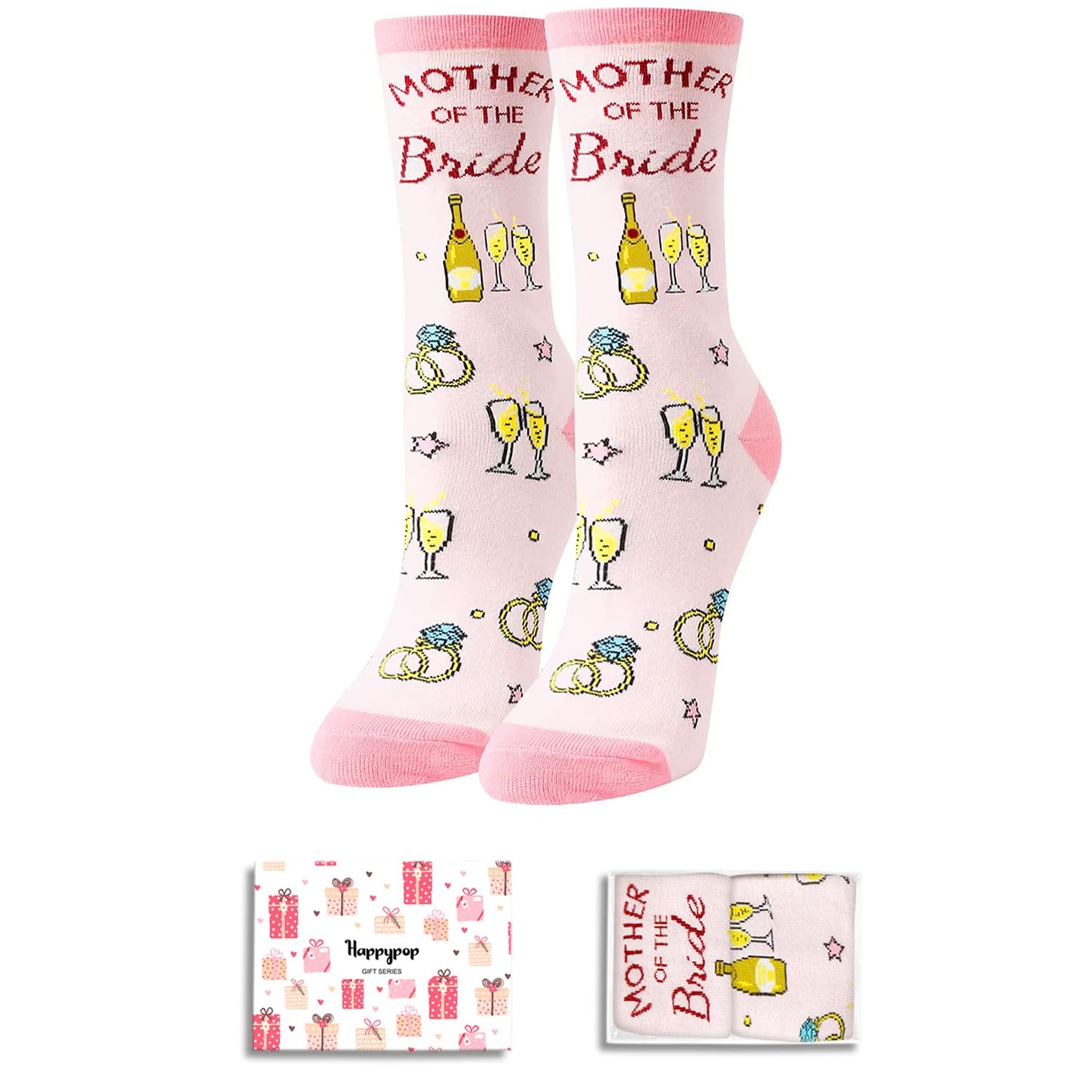 HAPPYPOP Wedding Gifts for Bride Groom - Mother & Father of the Bride & Groom Wedding Socks