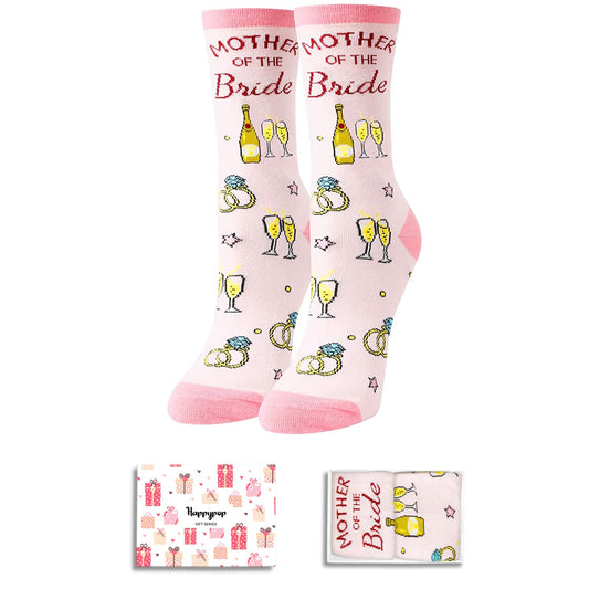 HAPPYPOP Wedding Gifts for Bride Groom - Mother & Father of the Bride & Groom Wedding Socks