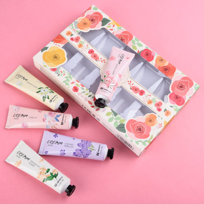 Hand Cream Gift Set - Relieve Extremely Dry Hands, Women's Hand Cream Travel Set, an easy-to-absorb hand cream to relieve dry discomfort after washing your hands. Ideal for holiday gifts.5 x1.0 oz/30ml