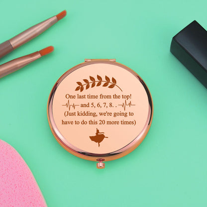 Dance Teacher Gifts Thank You Gift for Dancer Coach Compact Makeup Mirror Dance Lover Gift for Women Appreciation Gifts Folding Makeup Mirror Birthday Retirement Thanksgiving Presents