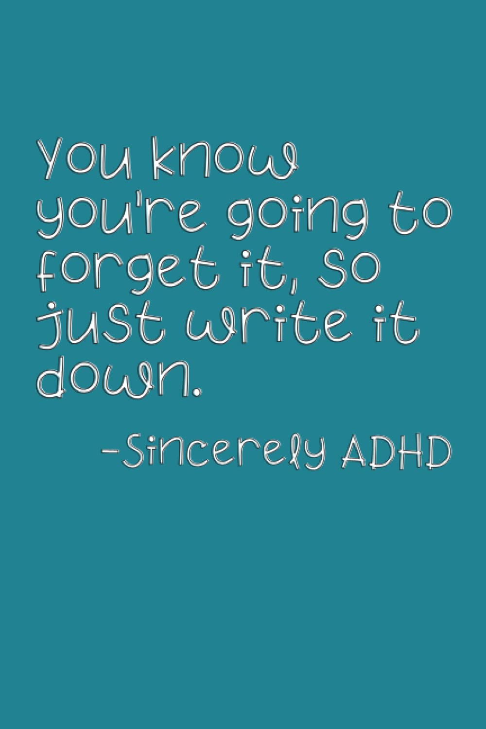 Funny ADHD Notebook: 6x9 Humors ADHD Notebook with 120 Lined Pages