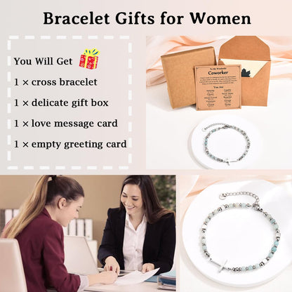 Religious Cross Bracelet for Women Girls, Christian Gifts for Daughter Granddaughter Sister in Christ Friend Niece on Birthday Christmas Easter Valentines Day Graduation