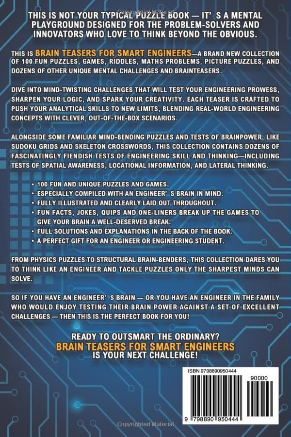 Brain Teasers for Smart Engineers: Tricky Brain Twisters, Mind Games and Fun Problem Solving for Engineers (Perfect Gifts for Engineers)