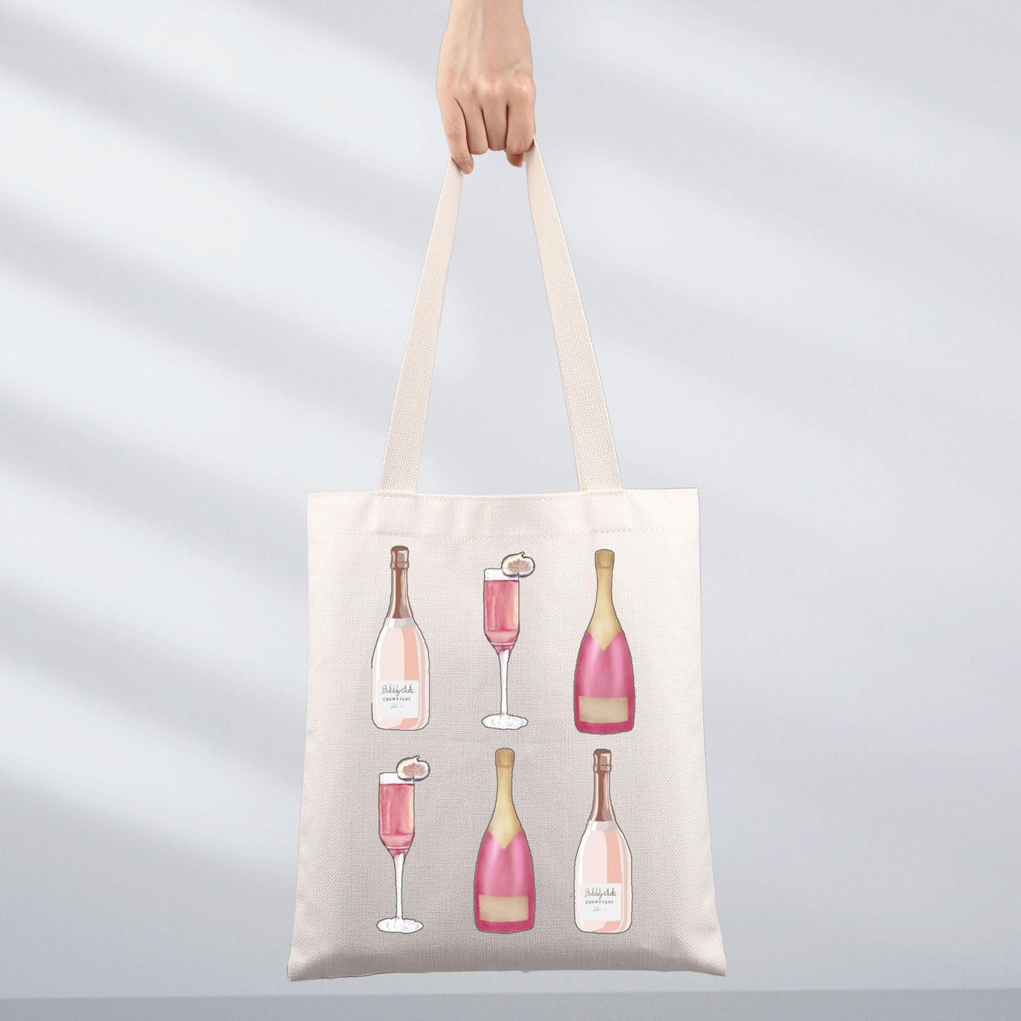 JNIAP Champagne Tote Bag Champagne Lover Gifts Champagne Shoulder Bag Champagne Bachelorette Tote Bag