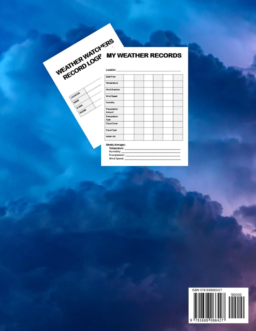 Weather Watchers Notebook: 8.5" x 11" Meteorologist Climatology Notebook Journal for Adults & Teens with Custom Interior Holds 2 Years of Daily Meteorological Records (106 Pages)