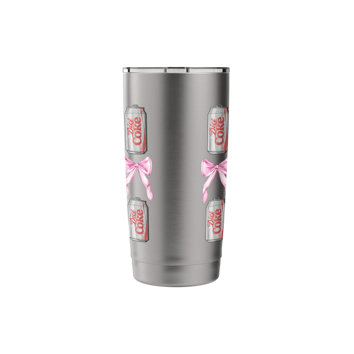 Coca-Cola Diet Coke & Pink Bows Collage Logo Vintage Stainless Steel Insulated Tumbler