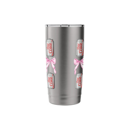 Coca-Cola Diet Coke & Pink Bows Collage Logo Vintage Stainless Steel Insulated Tumbler