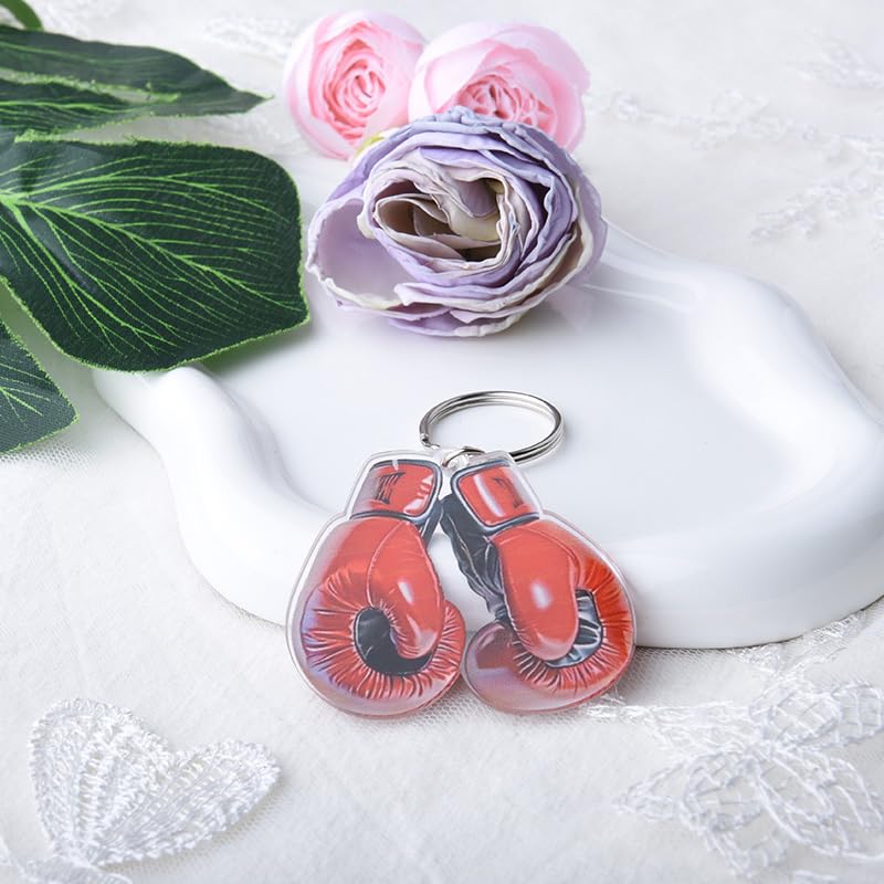 Boxing Gloves Keychain for Father‘s Day Gifts from Daughter Son Key Chain Charms for Boxing Enthusiasts